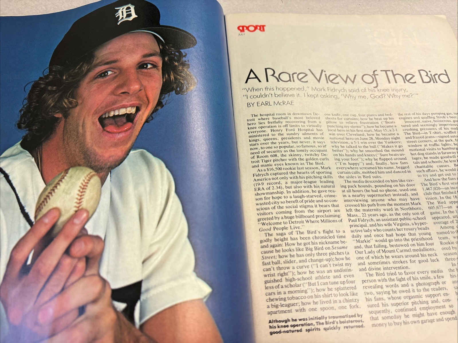 SPORT MAGAZINE (July 1977 Vol. 65 No. 1) – MARK FIDRYCH Detroit Tigers – MLB