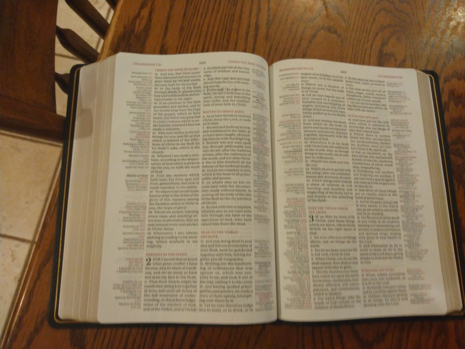 Kjv Thompson Chain-Reference Bible LARGE PRINT ~ Retail $189.99~ Cowhide Leather