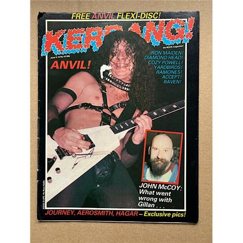 ANVIL KERRANG NO.43 MAGAZINE JUNE 1983 – LIPS Cover with more inside – NO flexi