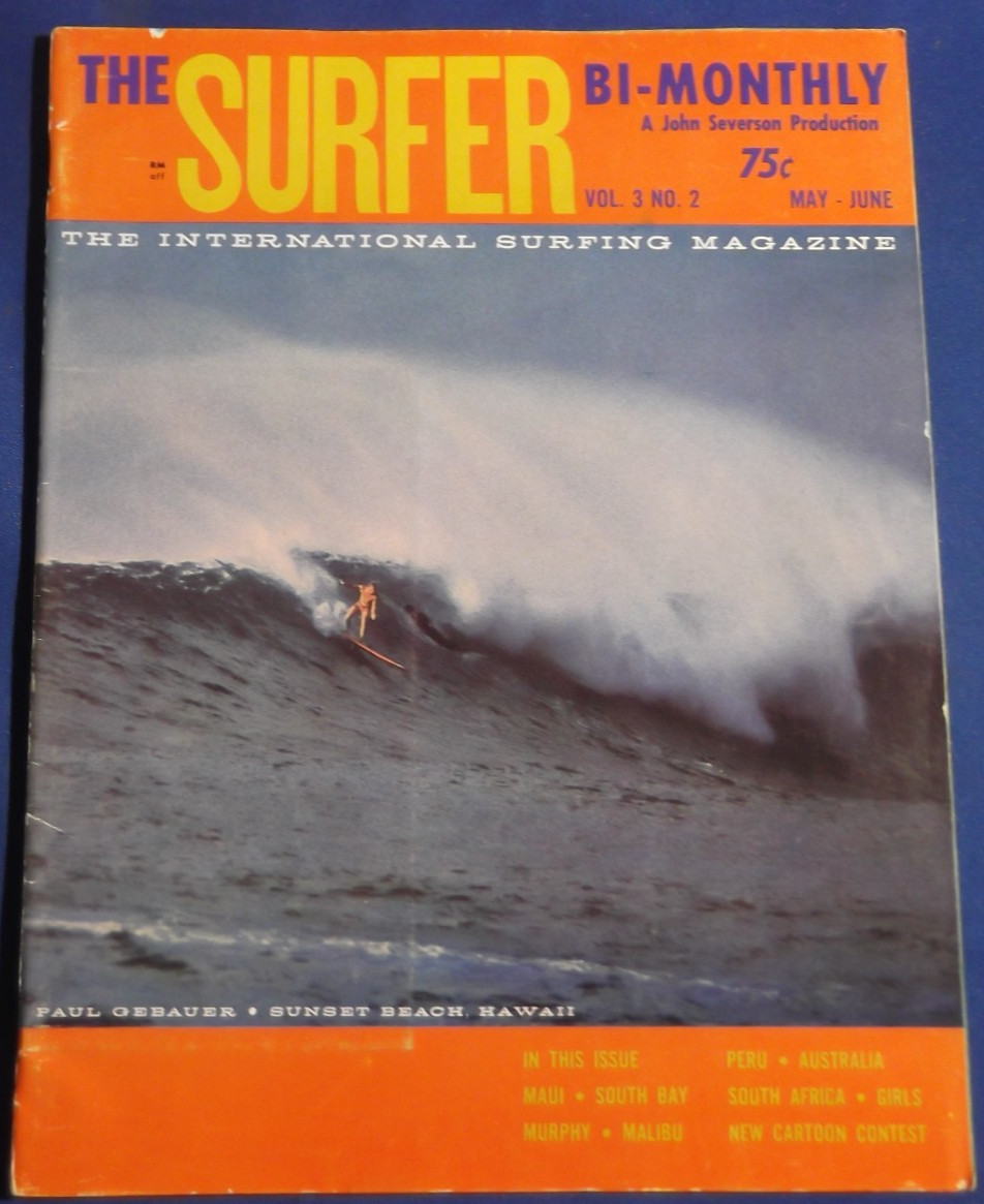 THE SURFER BI-MONTHLY MAGAZINE MAY/JUNE 1962 VOL3 NO2 MURPHY GIRLS VINTAGE