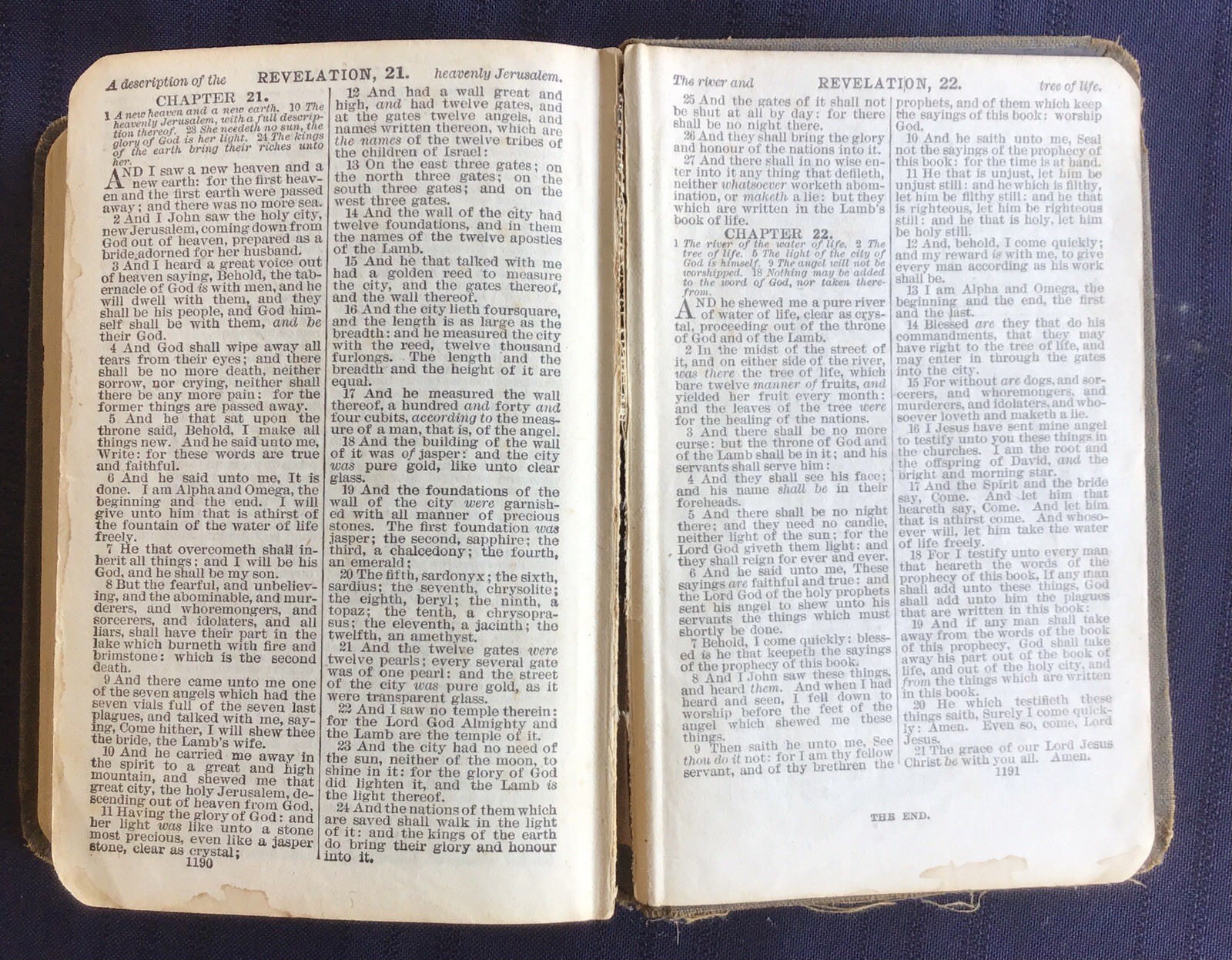 1920 ed. HOLY BIBLE, American Bible Society, small size, 4-1/8” x 6-1/8”
