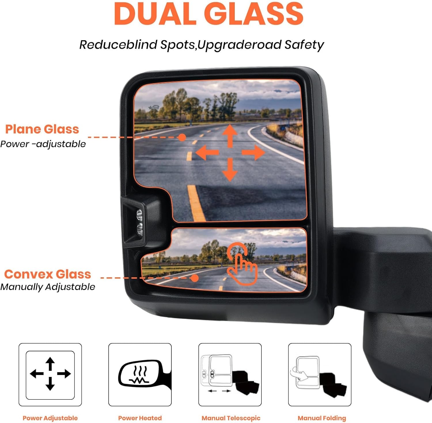 Driver Side Mirror for 2019 2020 2021 2022 2023 Chevy Silverado GMC Sierra 2500H