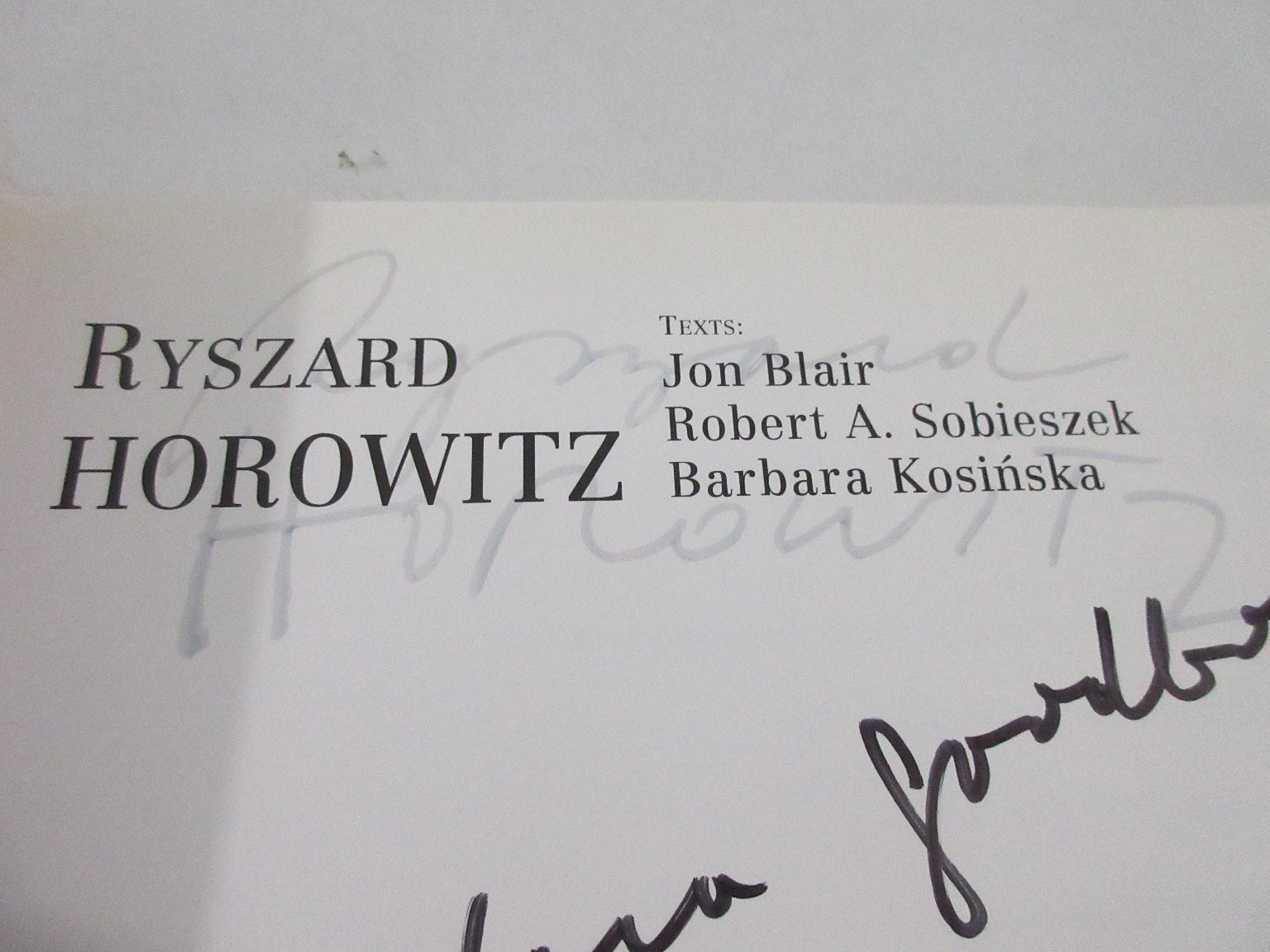 Ryszard Horowitz SIGNED Inscribed 1998 Fine Art Photography Book Monograph