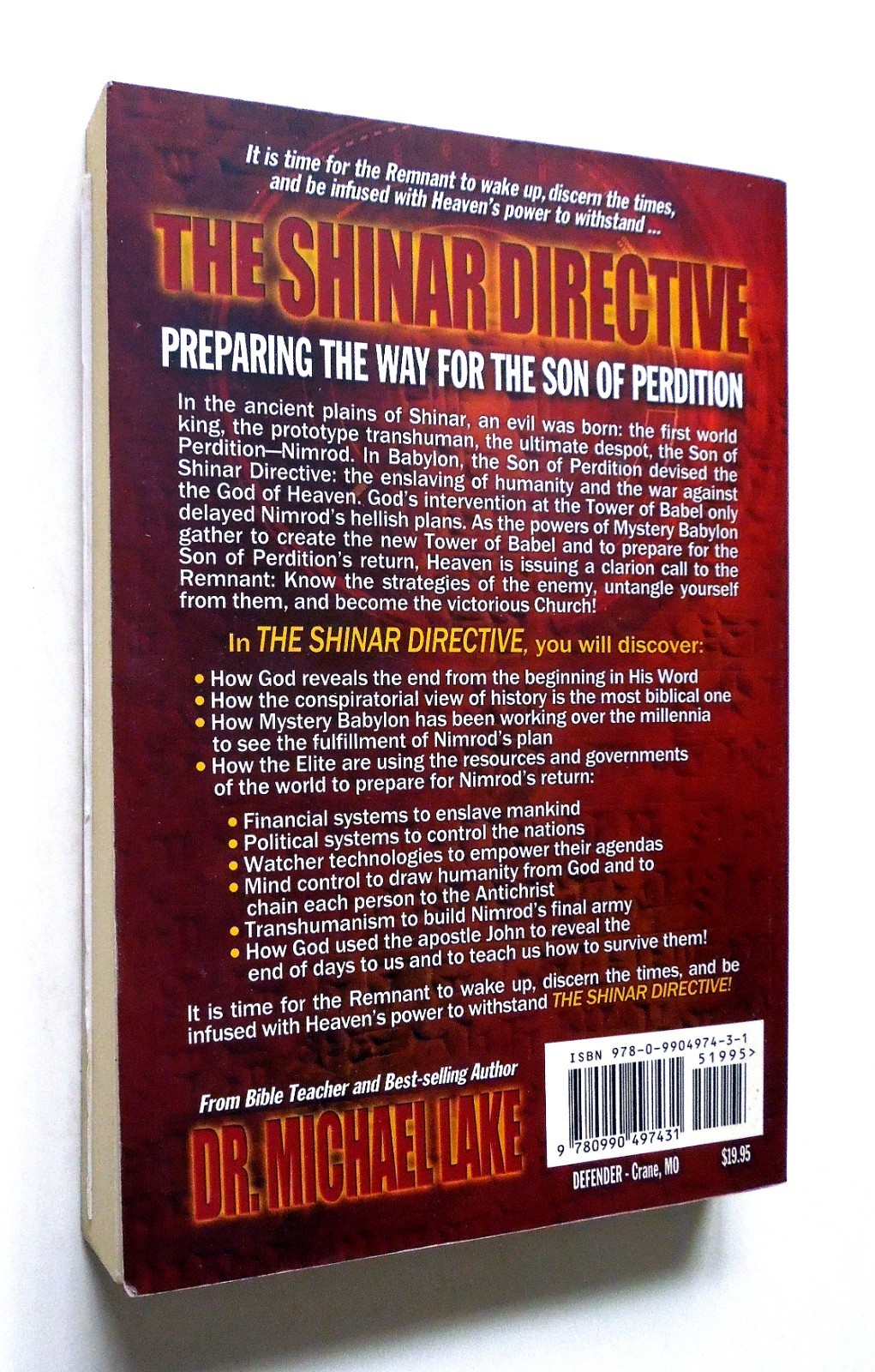 The Shinar Directive – Michael Lake, 2014 sc, Defender Publishing