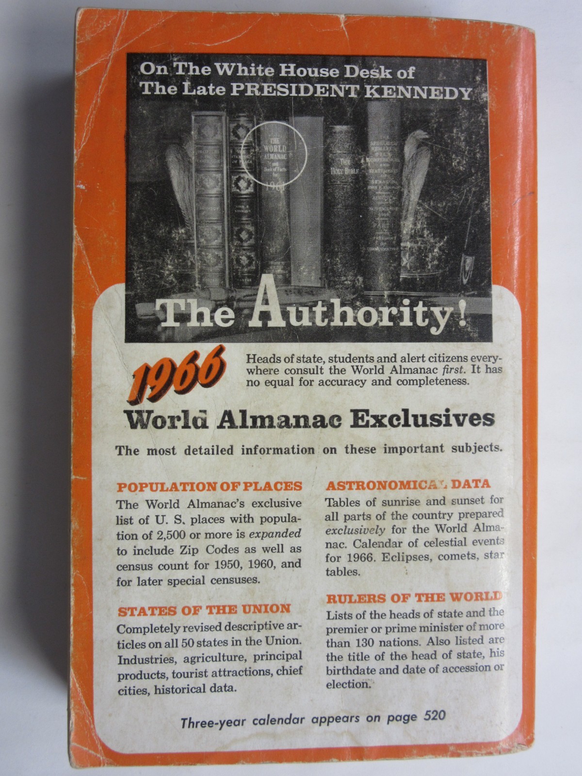 The 1966 World Almanac and Book of Facts New World Telegram 896 pages