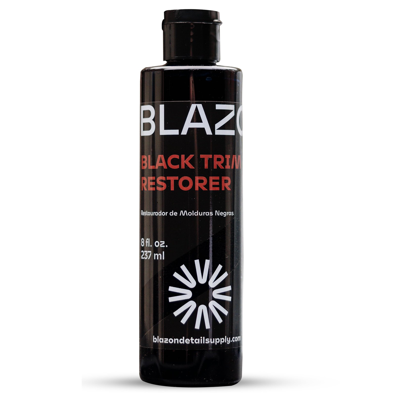 BLAZON Black Trim Restorer 8 oz – Dye-Infused Solution for Car Trim