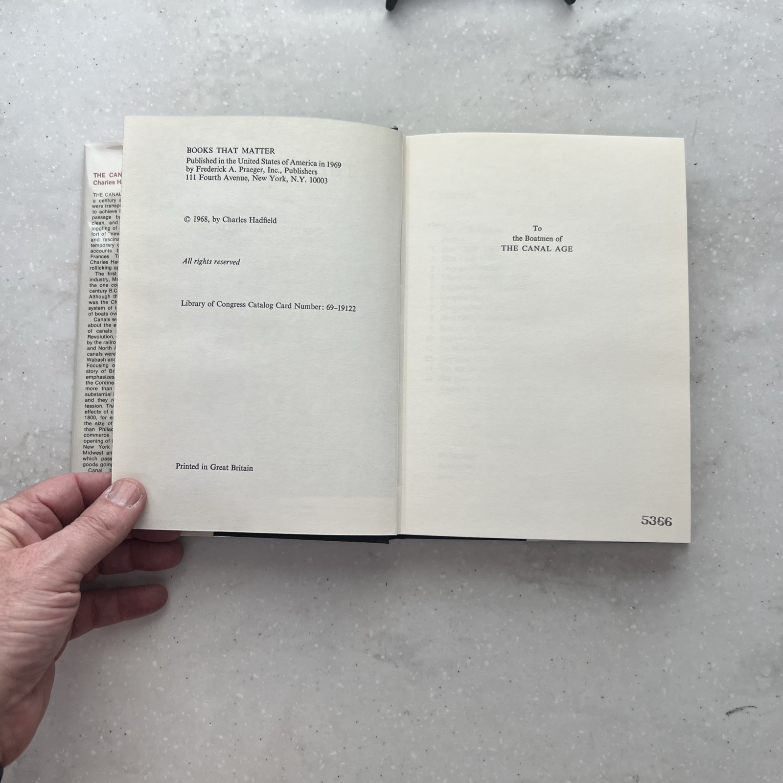 Charles Hadfield | The Canal Age | 1968 Hardcover Dust Jacket Ex-Library