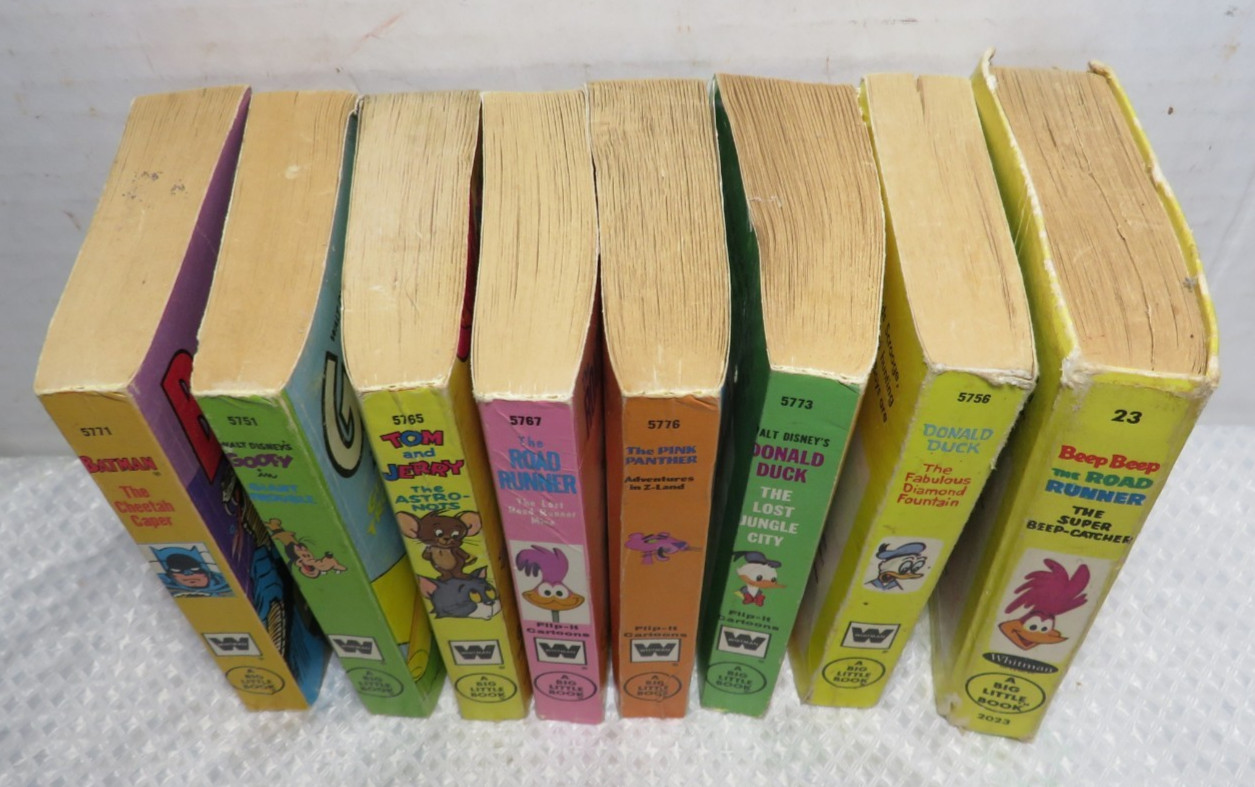 Vintage Lot of 8 Whitman Big Little Books 1967-1975 EXCELLENT Condition