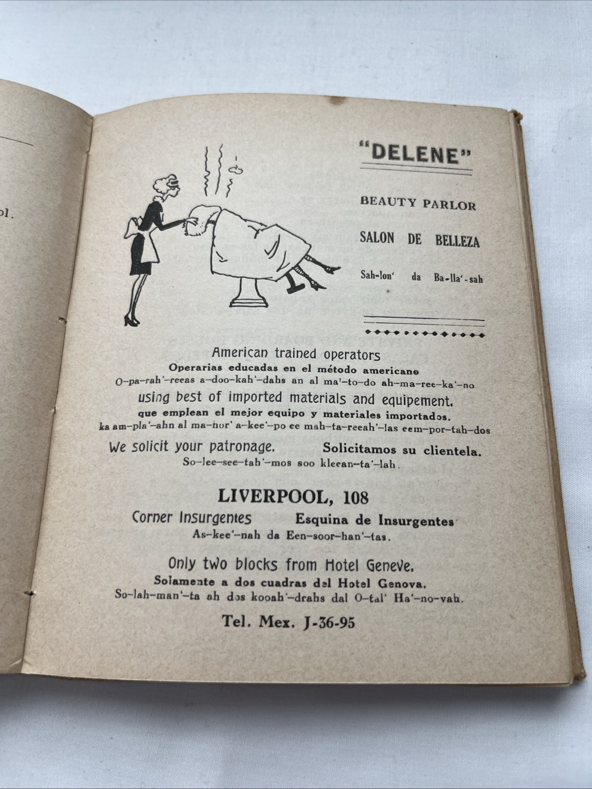 1935 Spanish For Your Mexican Visit Cloth Cover Book By Frances Toor 222 Pages