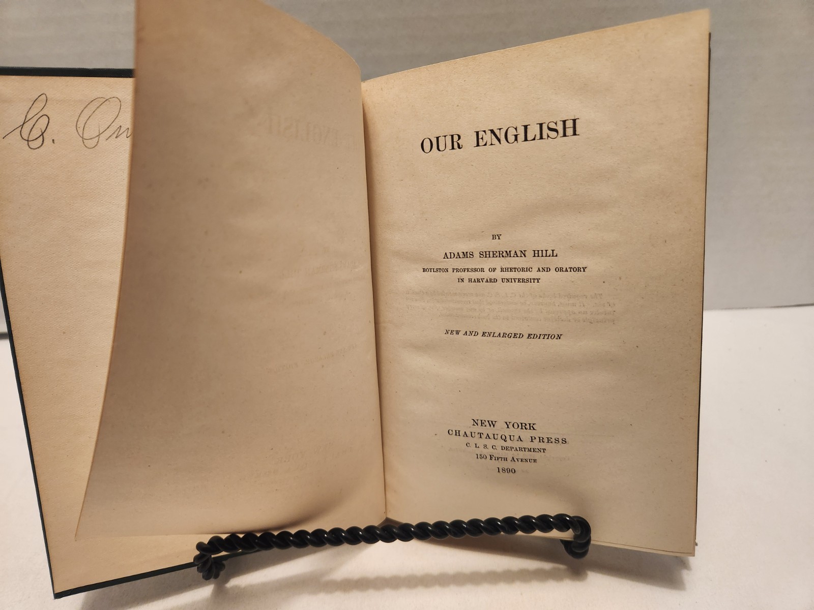 Our English Chautauqua Course Adams Sherman Hill Harper & Bros 1890 HC Antique