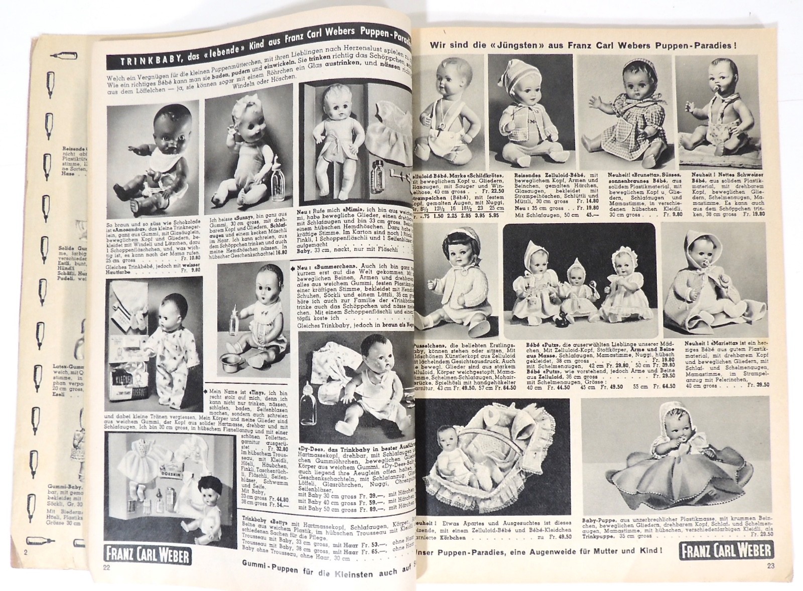 1950s Franz Carl Weber German Toy Catalog Steiff, Dolls, Trains & More 138 Pages