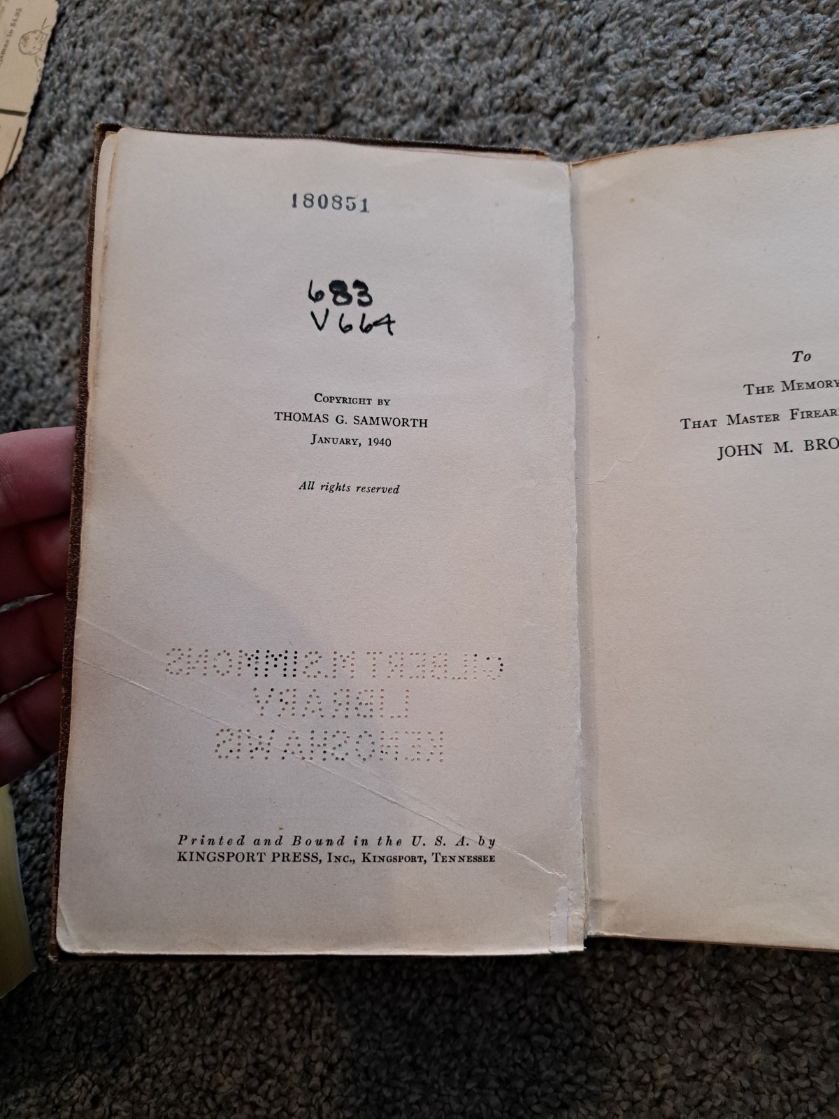 Advanced Gunsmithing W. F. Vickery 1940 Small-Arms Technical Publishing Company