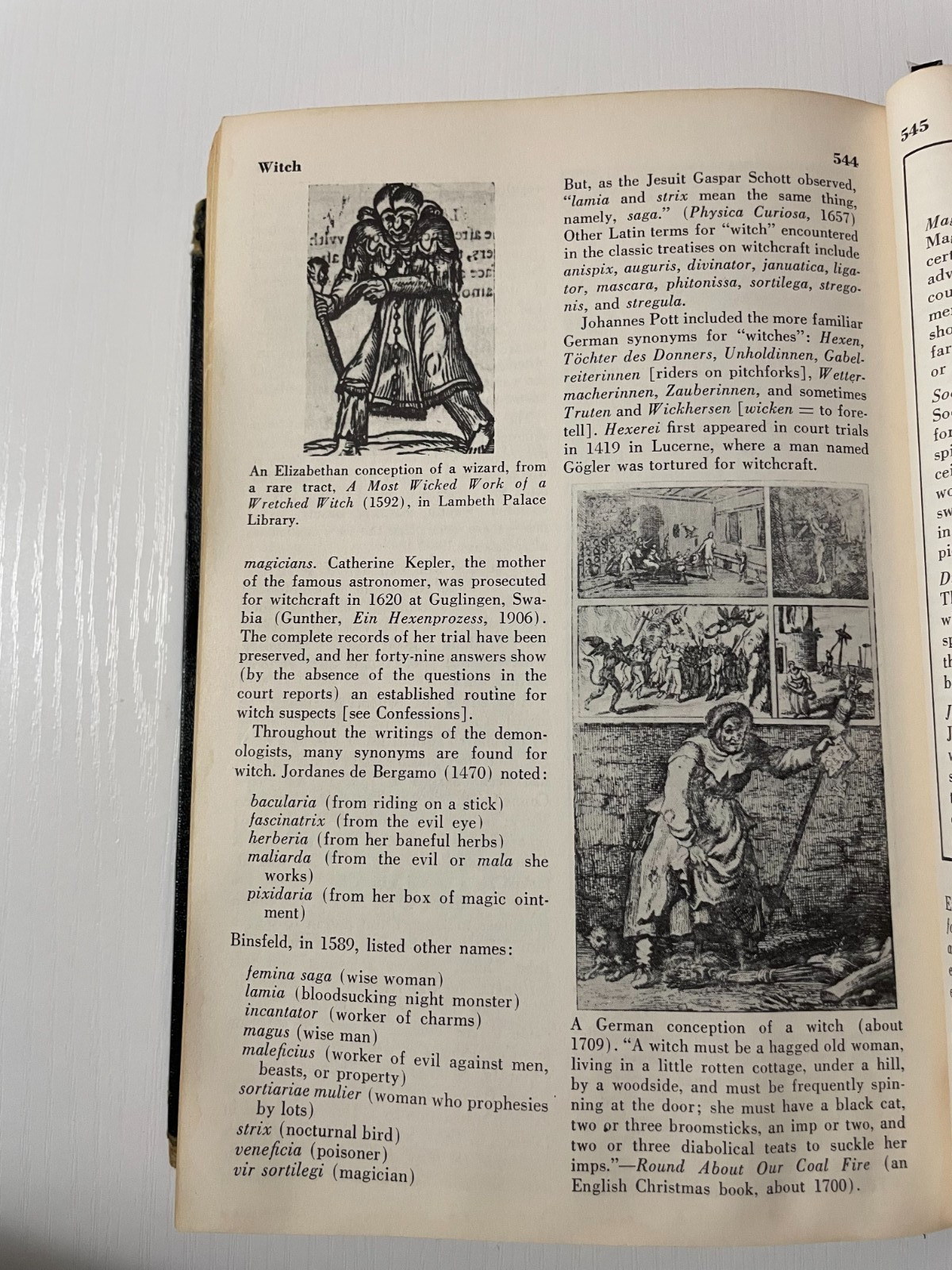 1959 Encyclopedia of Witchcraft Demonology Robbins 1st Ed + Leather Occult Case
