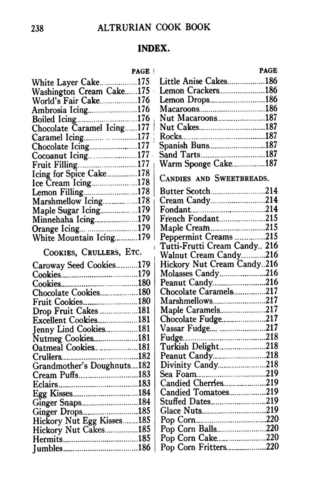 1910 The Altrurian Vintage Cook Book 243 Pages