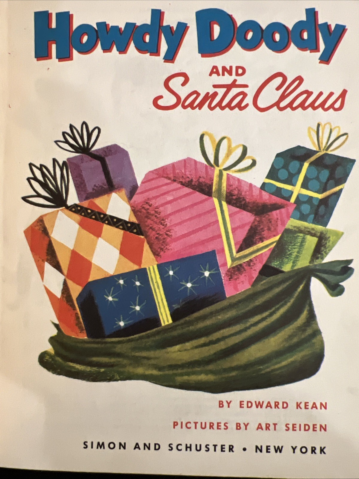 Vintage A Little Golden Book Howdy Doody And Santa Claus .25 237 1955 #3901