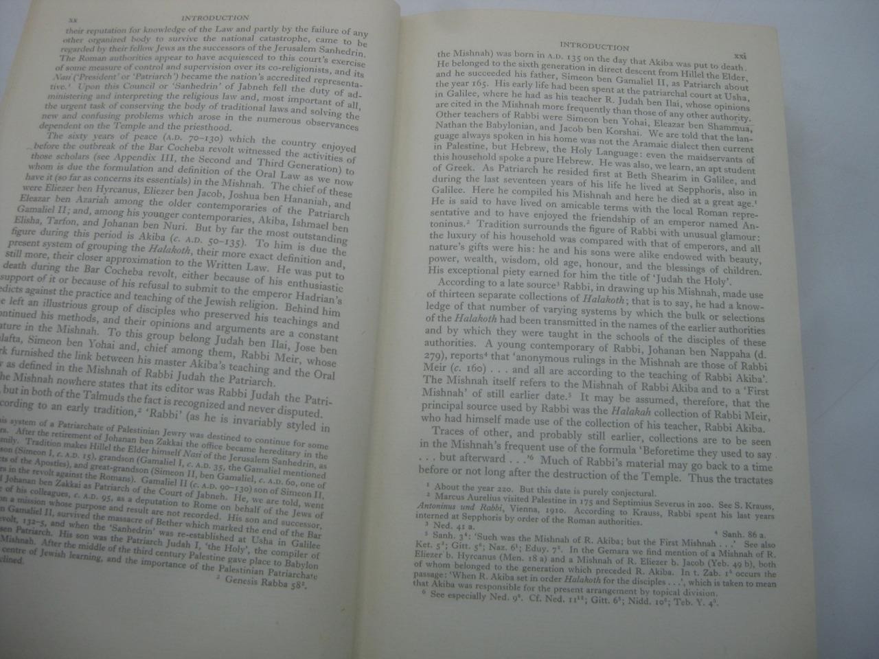 The Mishnah, Translated from the Hebrew COMPLETE in ENGLISH by Danby