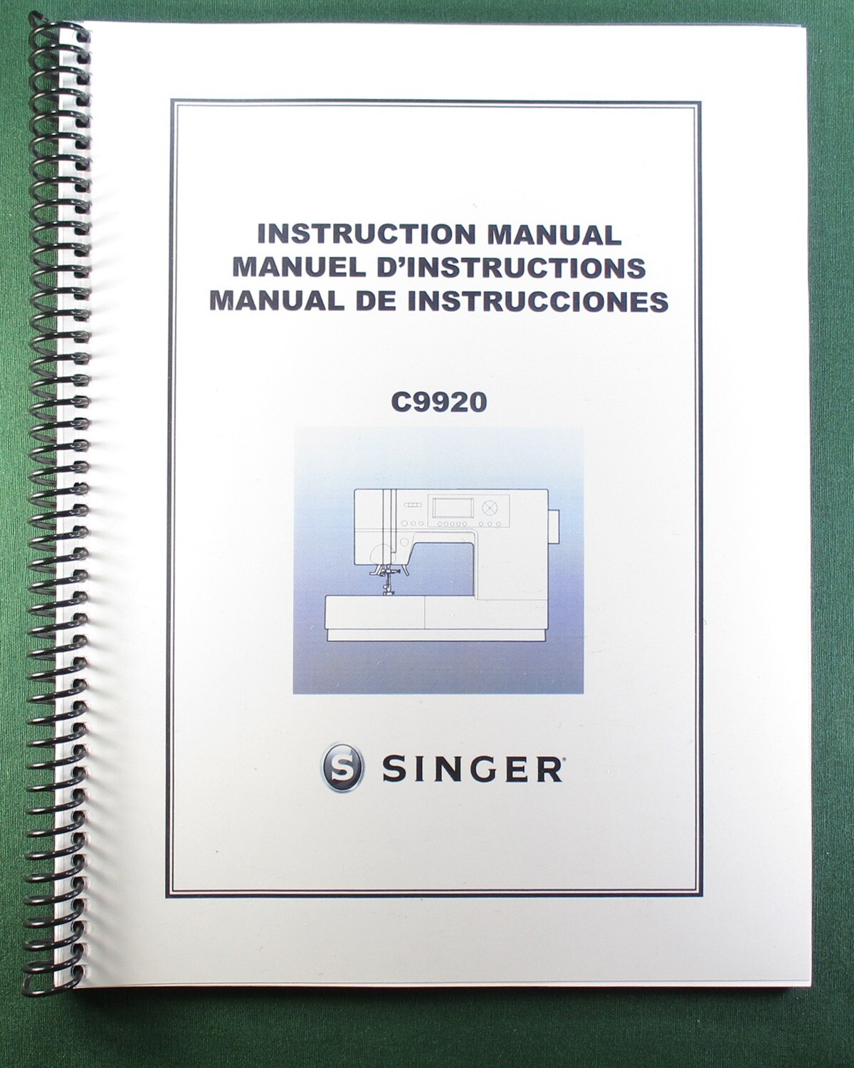 Singer C9920 Instruction Manual: 104 Pages & Protective Covers!
