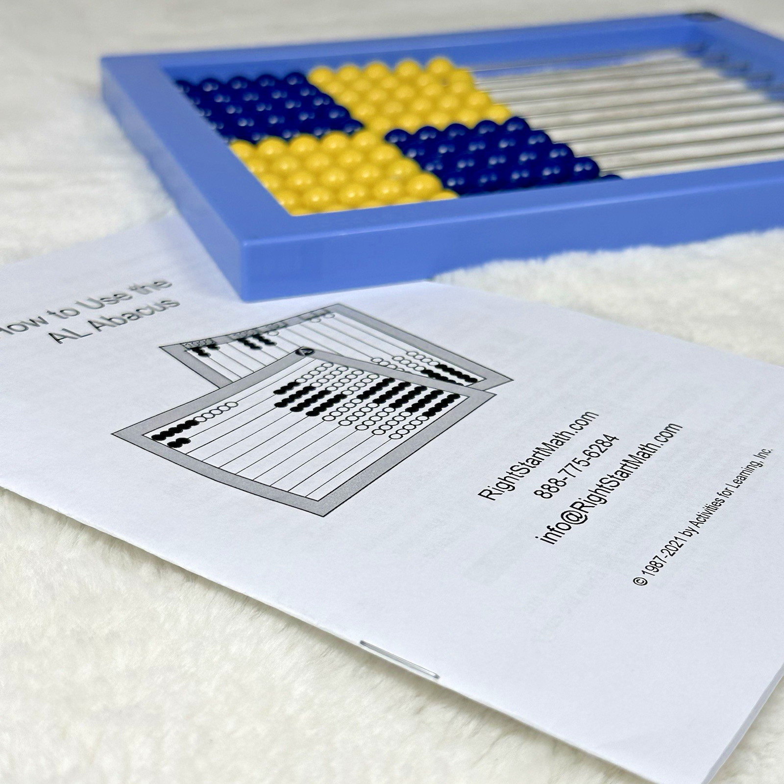 RightStart Math AL Abacus Blue & Yellow Beads Homeschool Manipulative