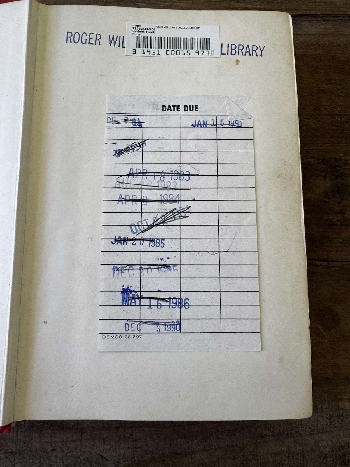 Frank Herbert Dune Hardcover Book Club Edition (BCE) 47M Gutter Code Reading Cop