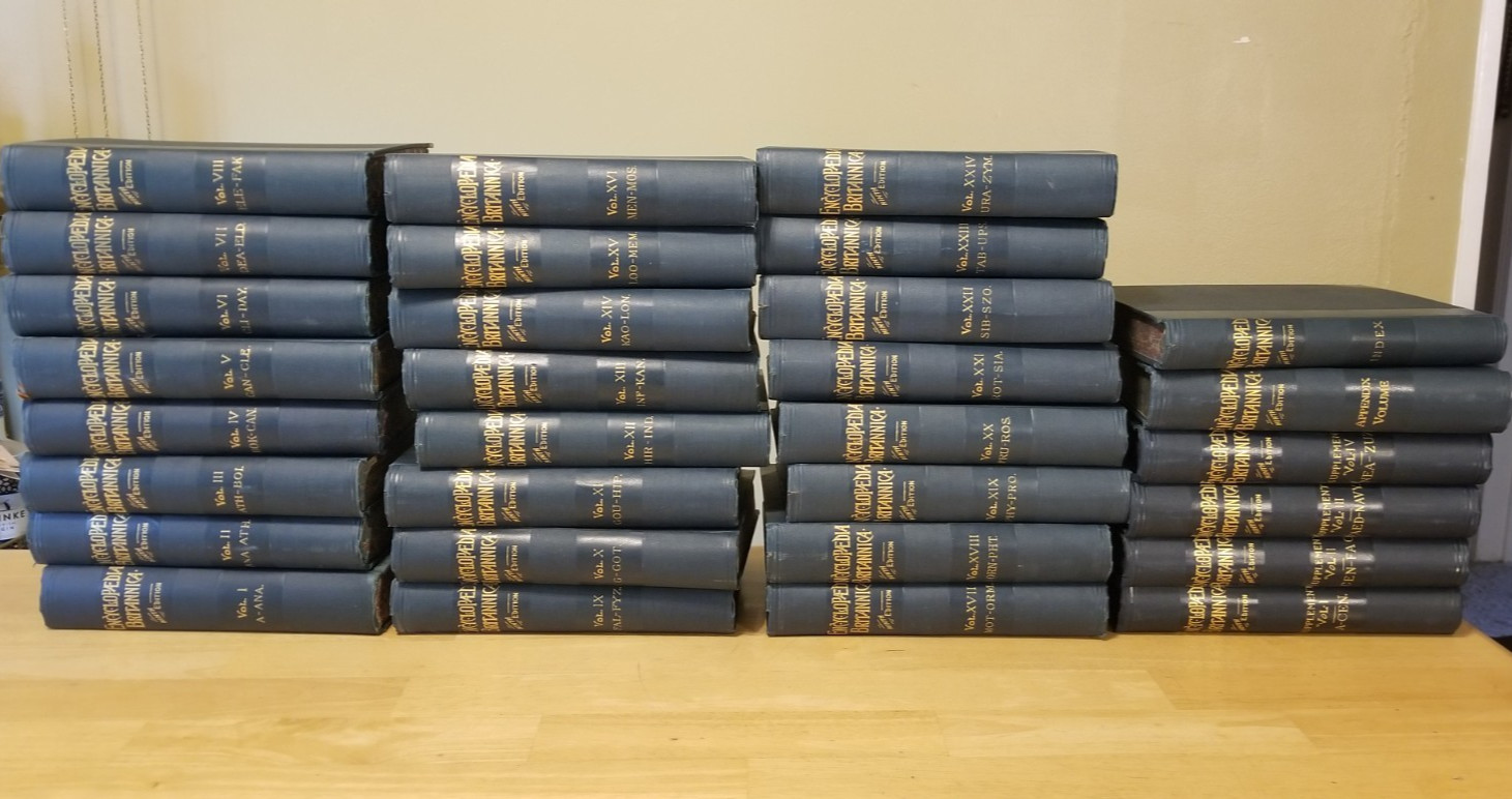 30 volume set Ninth Edition Encyclopedia Britannica Reprint 1890’s Henry G Allen