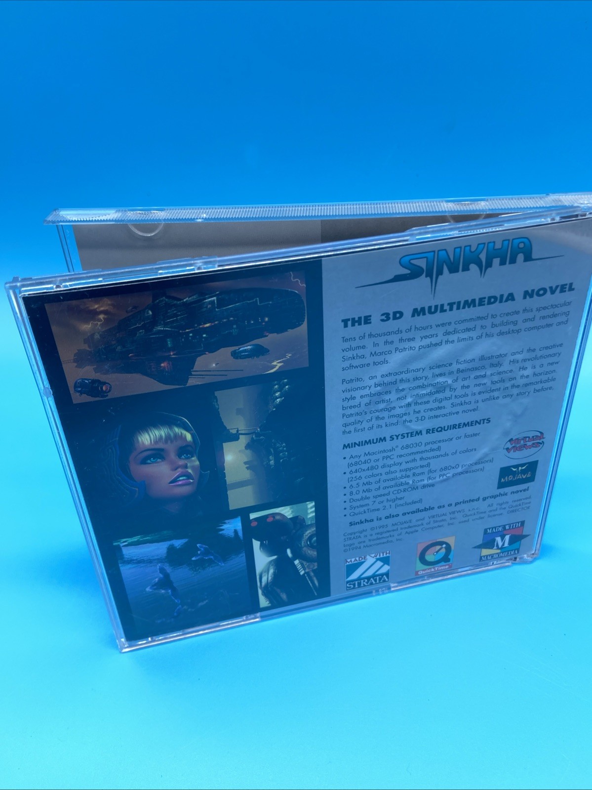 SINKHA 3D Multimedia Novel CD-ROM (1995) Marco Patrito – Mojave – Mac HTF Rare