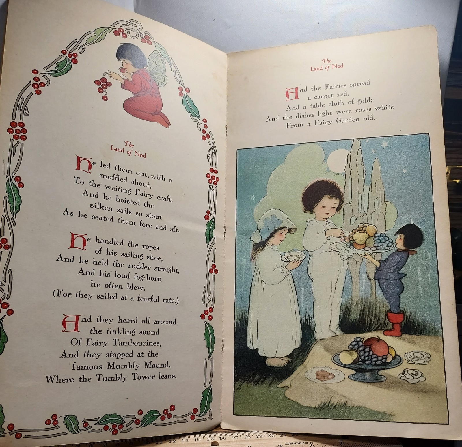 Pair Of Antique Children’s Books 1916 – 1918 One Rhyme Is Racist Caution