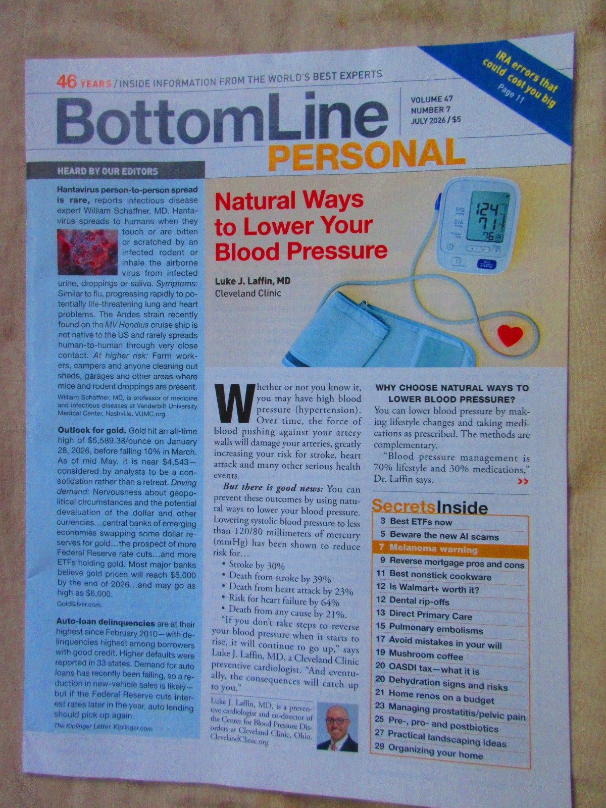 BottomLine PERSONAL magazine / July 2026 edition / New / Unread /