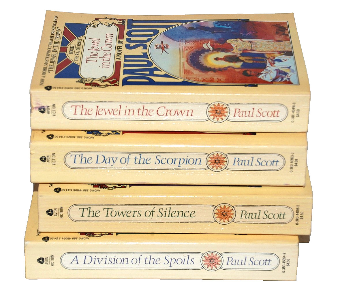 PAUL SCOTT The Raj Quartet AVON Books First Printing 1979 Paperback Set of 4