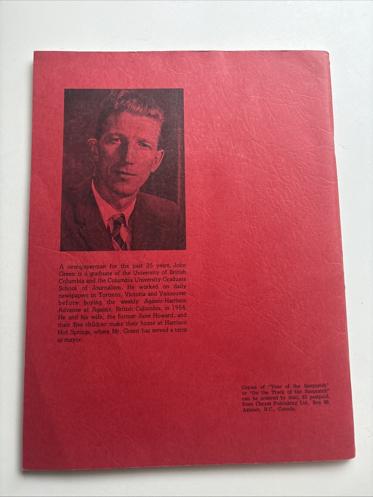 Year of the Sasquatch John Green 1970 Paperback Second Edition