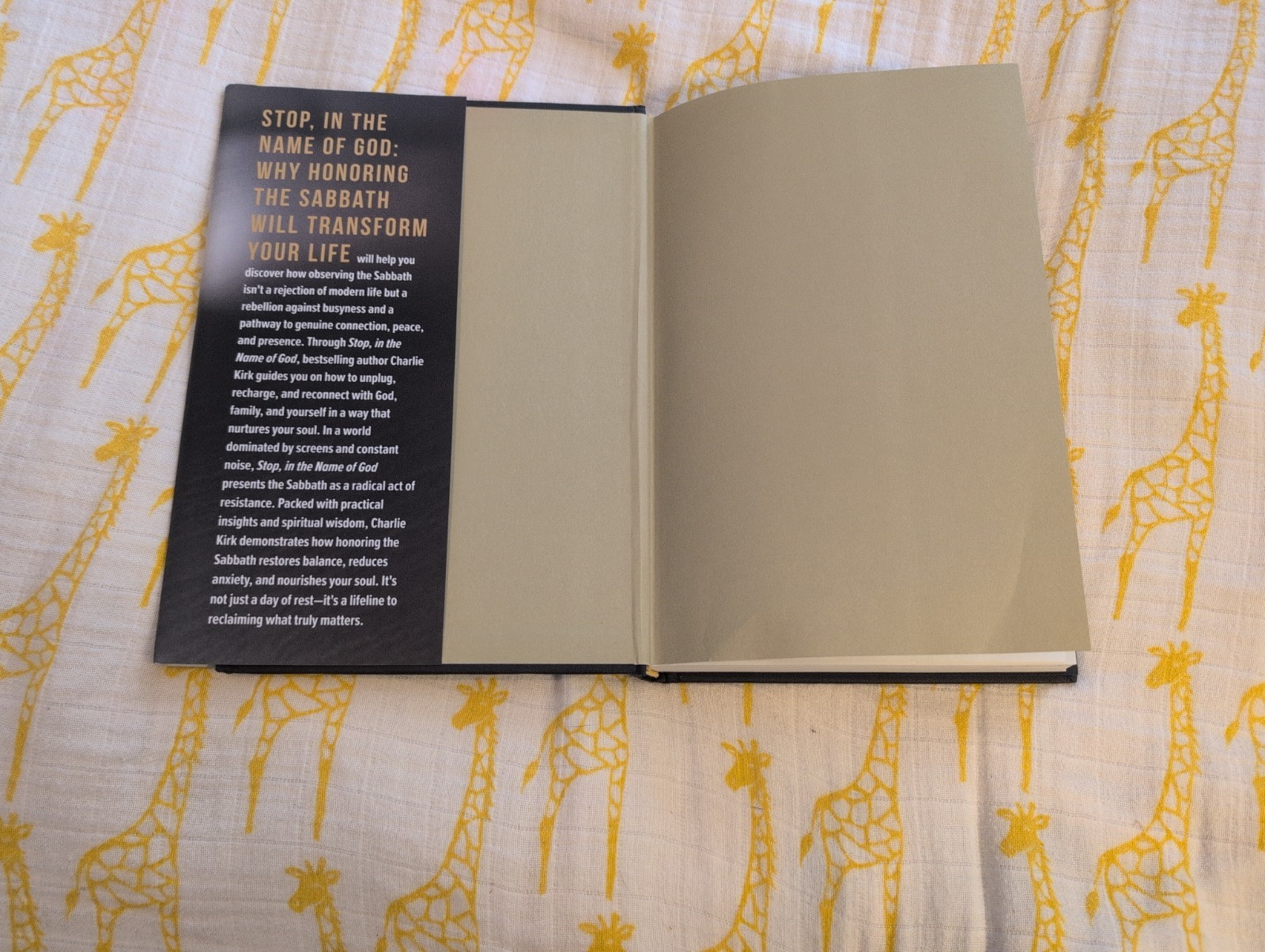 Stop, In the Name of God Charlie Kirk 2025 Hardcover Book HC/DJ First Edition