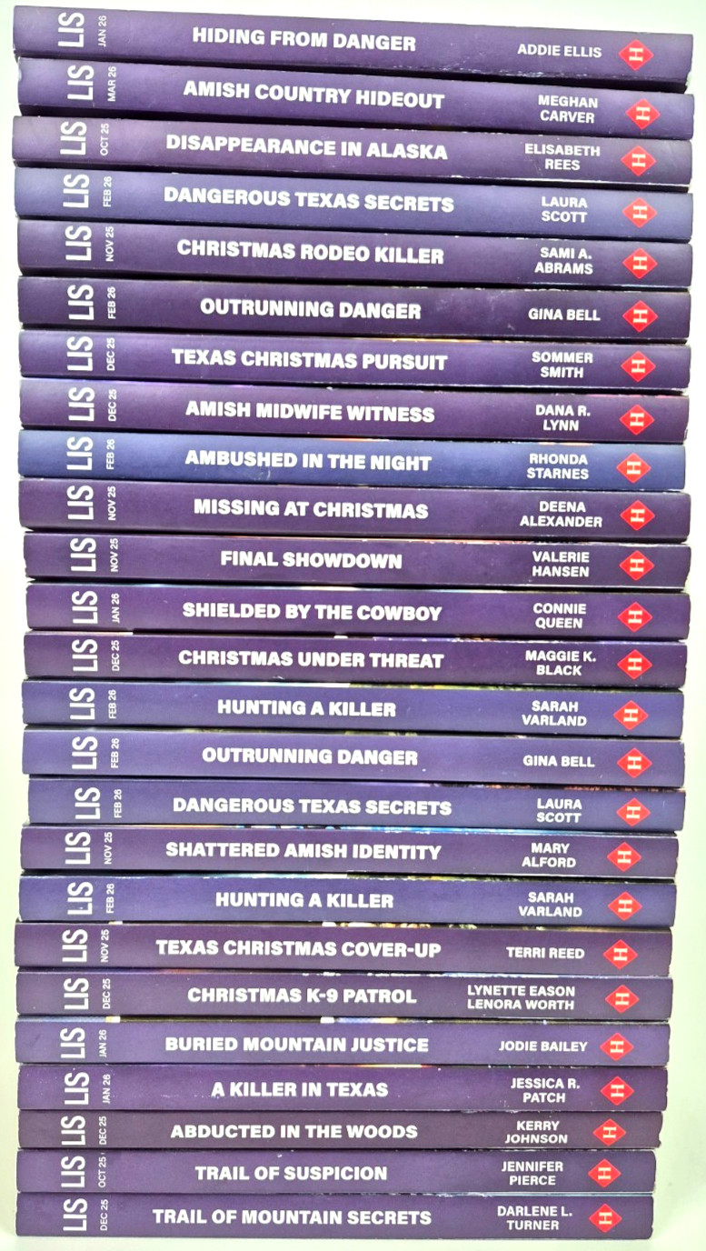 25 Love Inspired Suspense Books Lot Amish Texas Alaska K9 Romance Christian PB