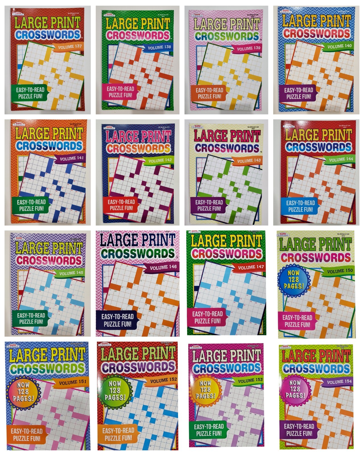 Kappa Large Print Crosswords Puzzle Books, Largest Selection of Volumes. U-PICK!