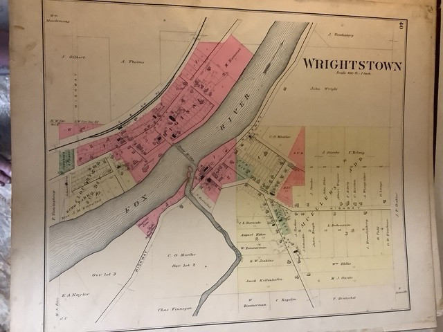 Wisconsin Atlas Plat Book Brown County 1889 History Color Maps Green Bay De Pere
