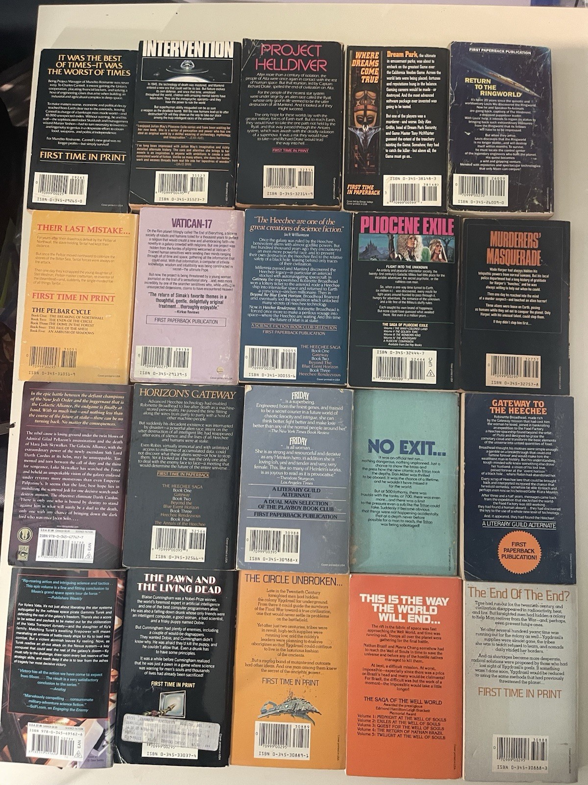 Big Science Fiction Lot of 65 MM Paperback Books Del Rey Rare OOP Listed L2