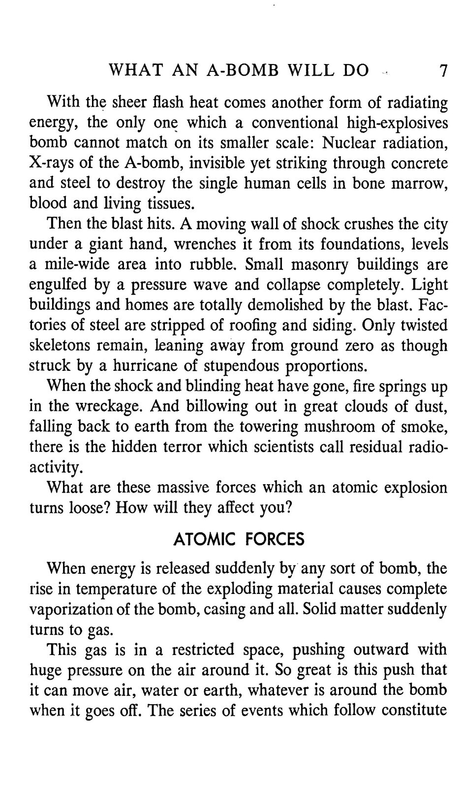 Atomic (Nuclear) bombing how to protect yourself “1950” 191 Pages