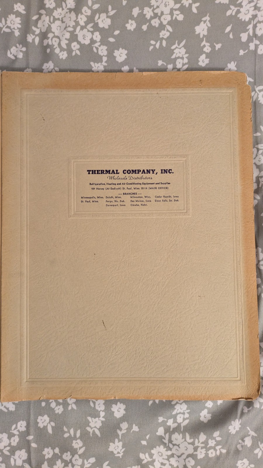 THERMAL COMPANY WHOLESALE DISTRIBUTOR’S CATALOG March 1965, 166 Pages, Good+