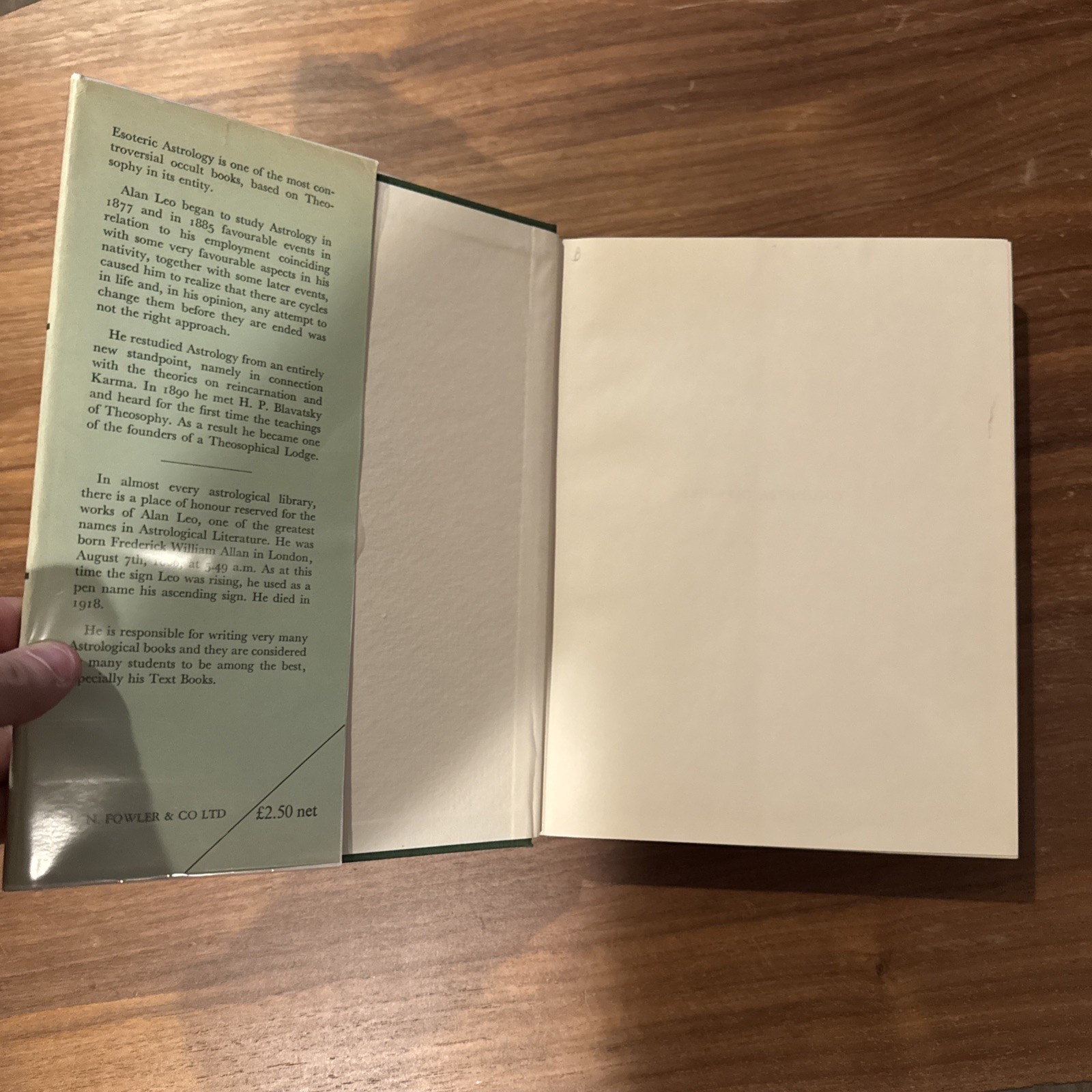 Alan Leo | Esoteric Astrology A Study In Human Nature 1972 Hardcover DJ Mylar