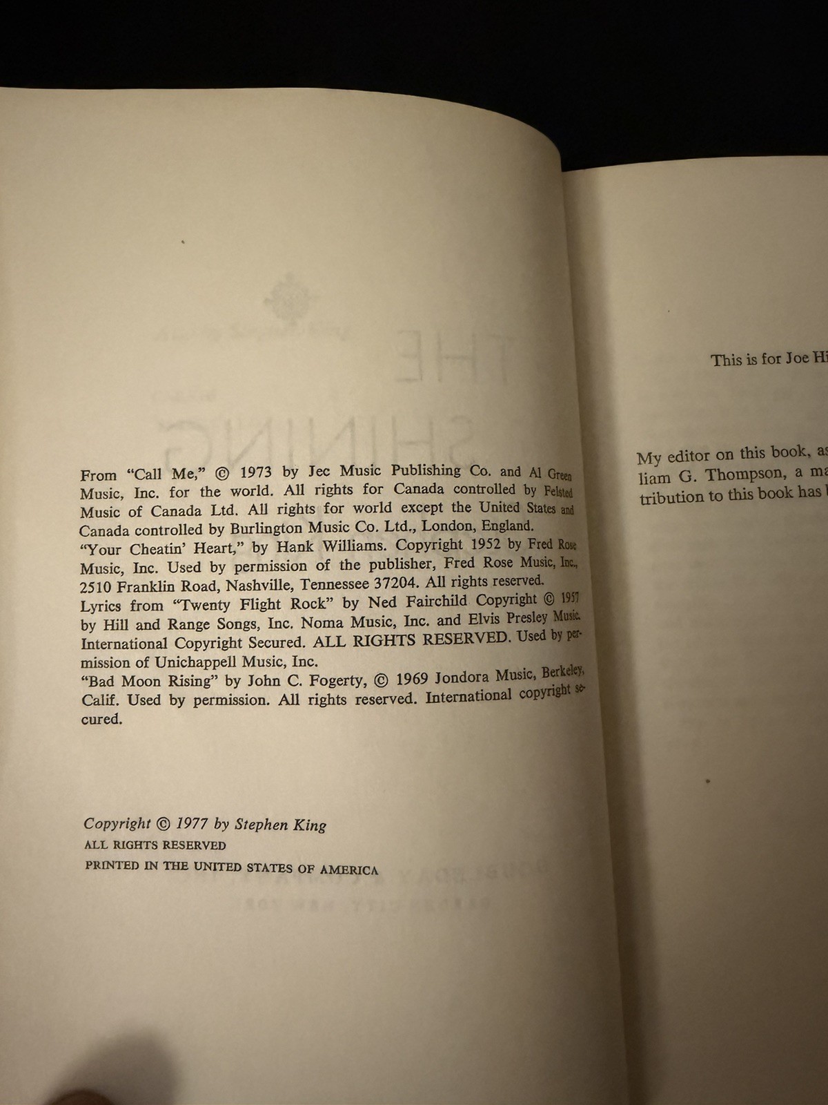 The Shining by Stephen King – Book Club Edition (1977, Hardcover)