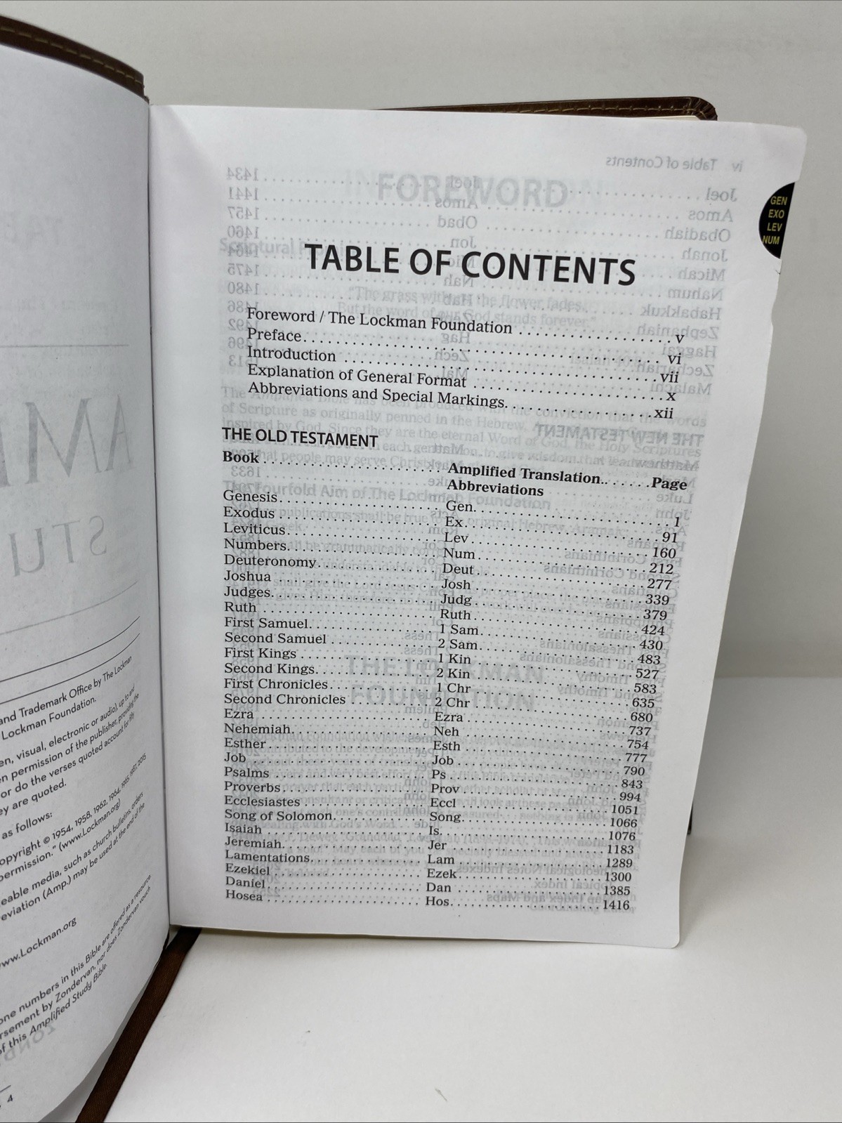 Amplified Study Bible Leathersoft Brown Thumb Indexed 2017 Zondervan