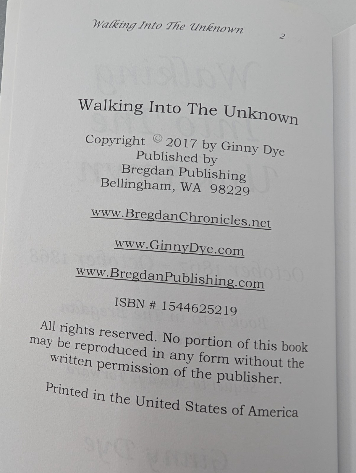 Walking Into The Unknown Bregdan Chronicles Volume 10 Ginny Dye