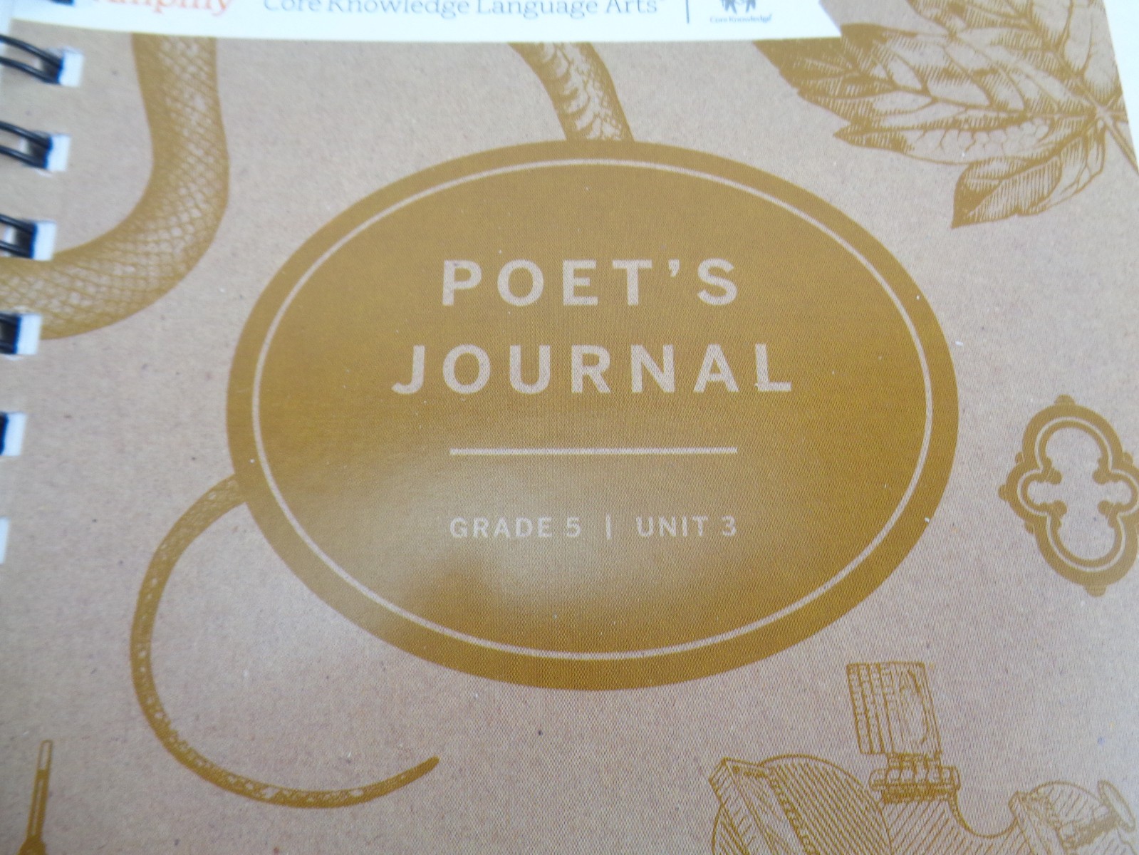 New Amplify Core Knowledge Language Arts Poet’s Journal Grade 5 Unit 3 Book