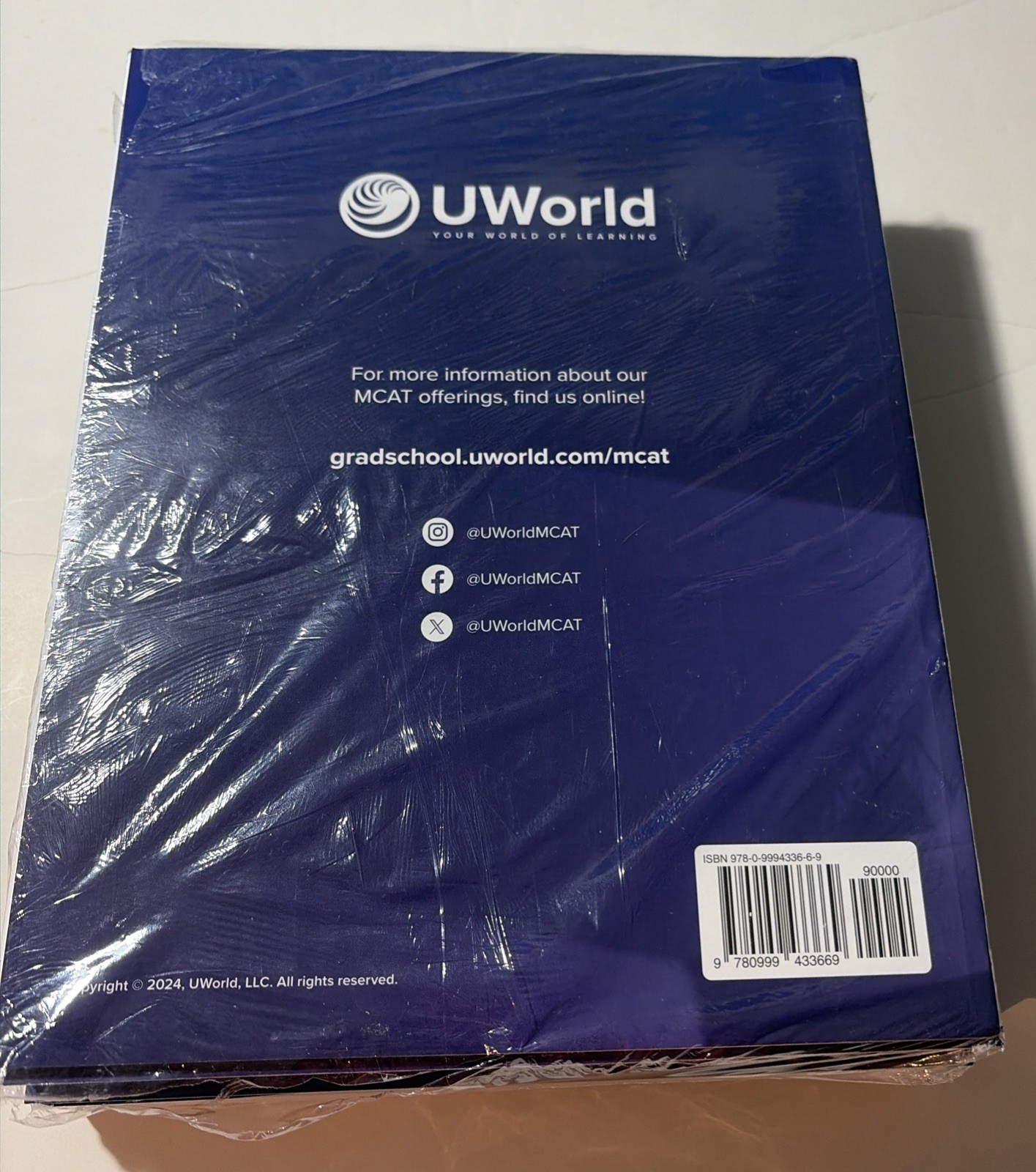 New UWorld MCAT Prep 2025–2026 Edition – Set of 4 Books Biology Cars Gen Chem