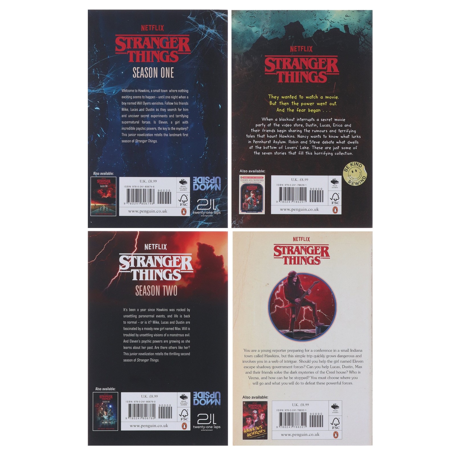 Stranger Things Collection 4 Books Set – Ages 7-14 – Paperback