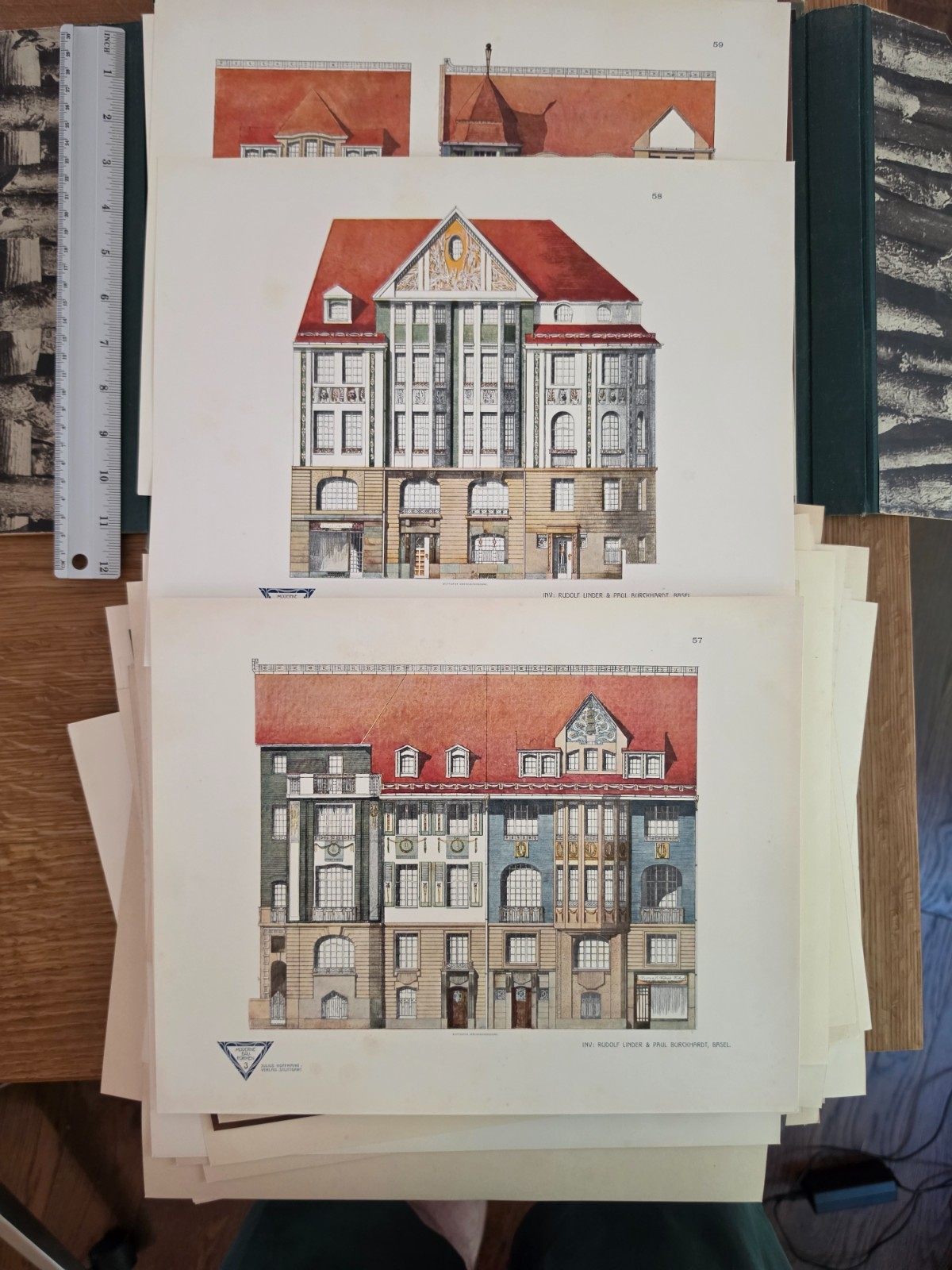 1904 Moderne Bauformen – M. J. Gradl – 84 Mostly Color Plates – Art Nouveau