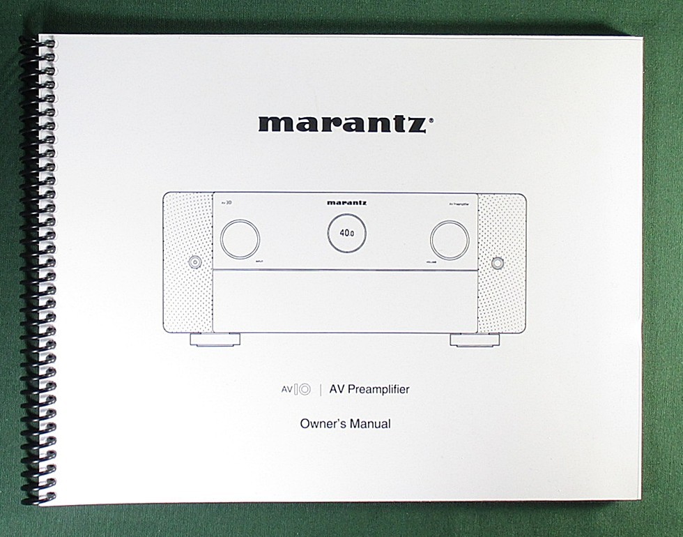 Marantz AV 10 Instruction Manual: 336 Pages & Protective Covers!