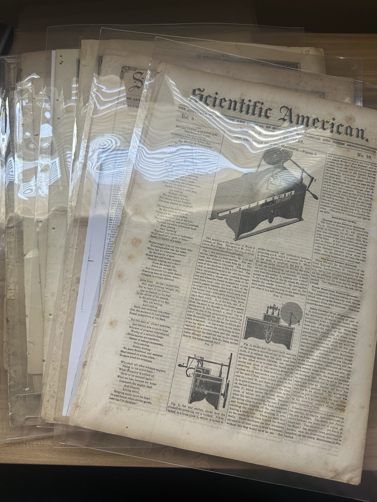 Lot Of 9 Antique Scientific American Magazines 1840-1880 Vintage Poor Condition