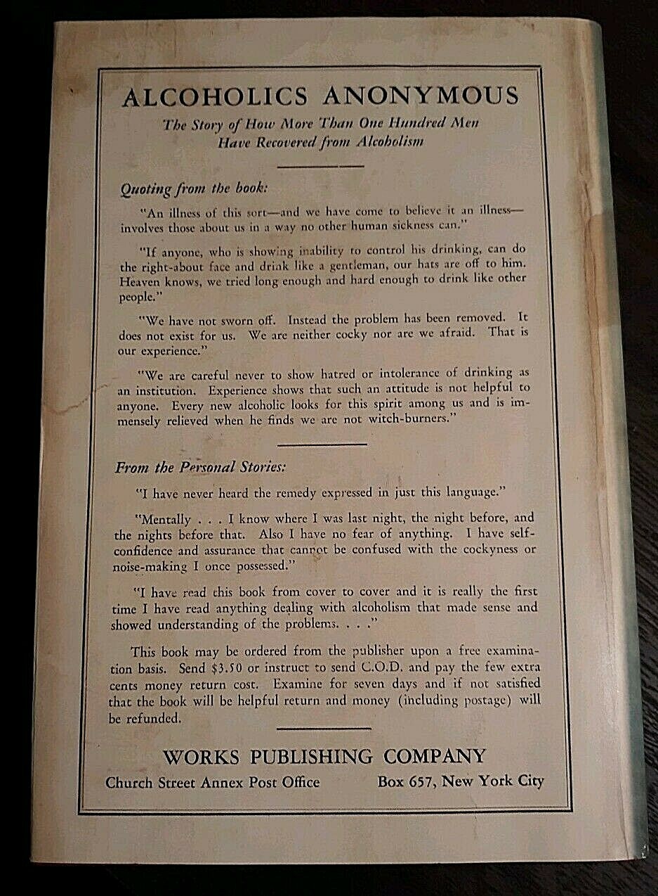 AA PUBLISHERS PROOF LTD COLLECTORS EDITION Pathway to a Cure BIG BOOK Numbered