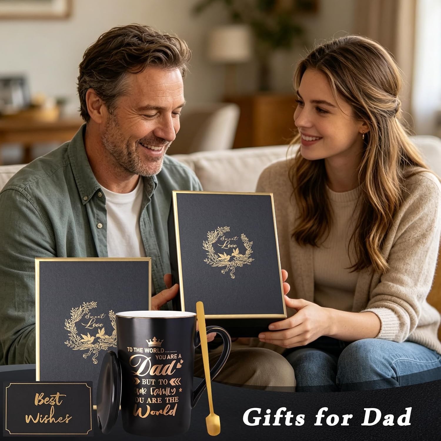 Memorable 14oz Coffee Mug for Dad – Thoughtful Father’s Day Present in Gift Box