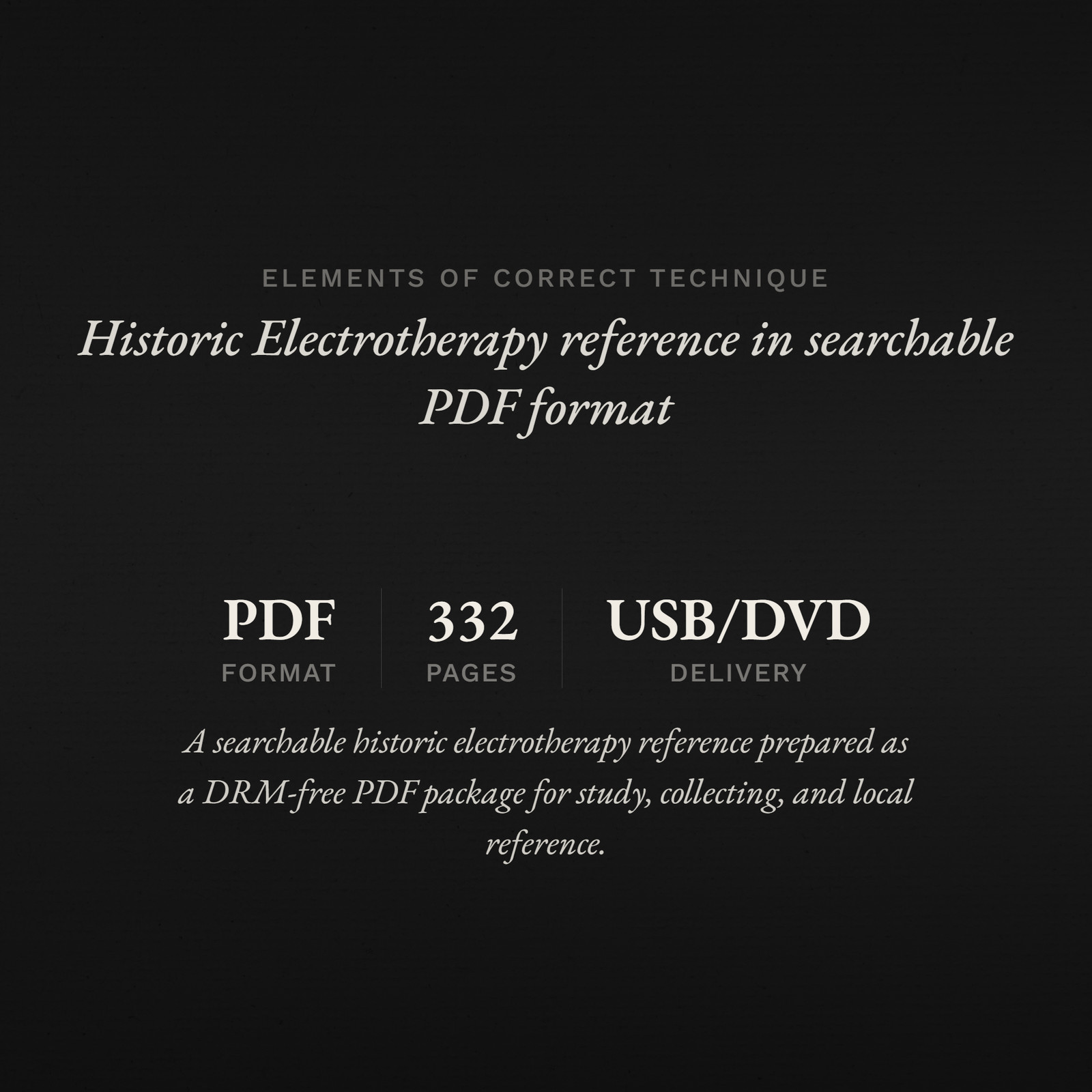 Elements of correct technique USB DVD PDF