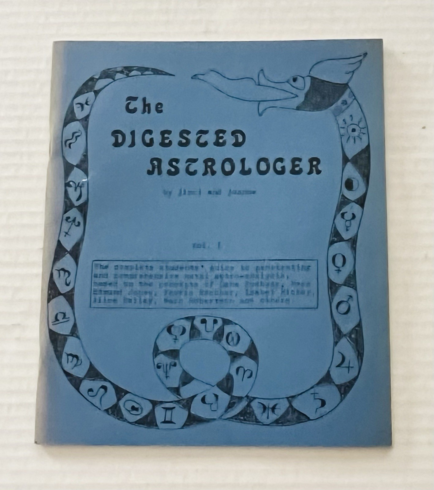 The Digested Astrologer Vol. 1 & 2 When Your Sun Returns Jinni & Joanne PB 1972
